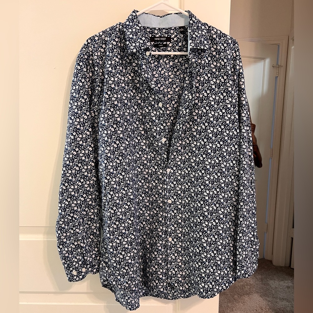Nine West Men’s Floral Button Down Shirt
